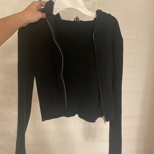 Brandy Melville black zip up